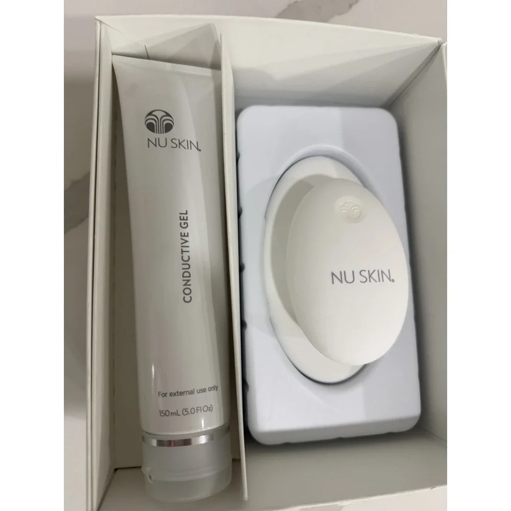 Nu Skin RenuSpa iO Handheld Body Massager Wireless Rechargeable White + Gel
